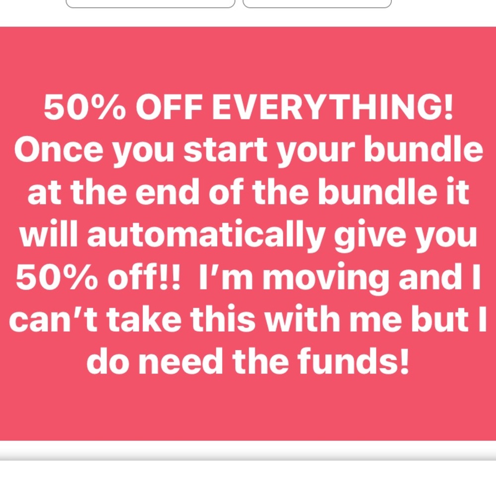 50% off of your purchase